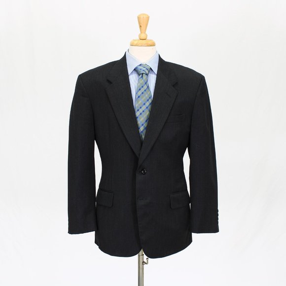 Tom James 44R Gray Solid 2-Button Sport Coat Blazer Jacket O050